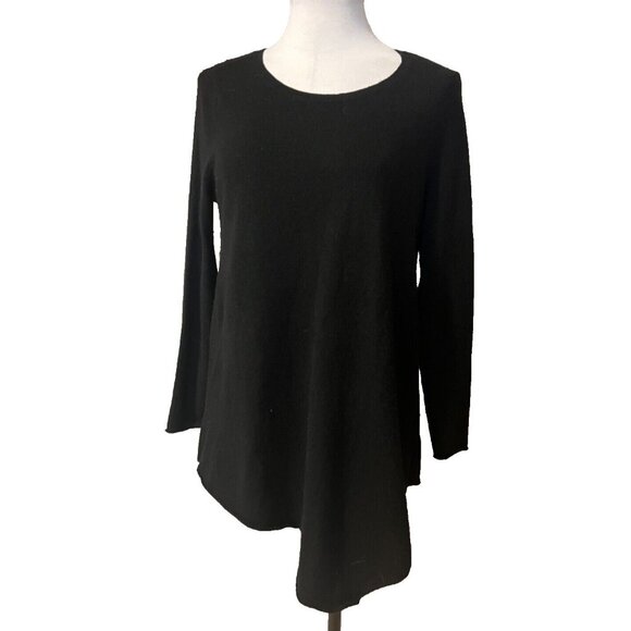 JOIE Women's Wool Cashmere Sweater S Small Black Tunic Longer Length - Picture 1 of 10
